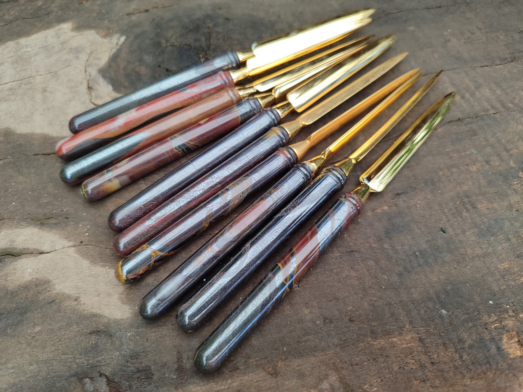 Hand Made Tiger Iron Jasper Letter Openers - sold per item - From Australia - Toprock Gemstones and Minerals 