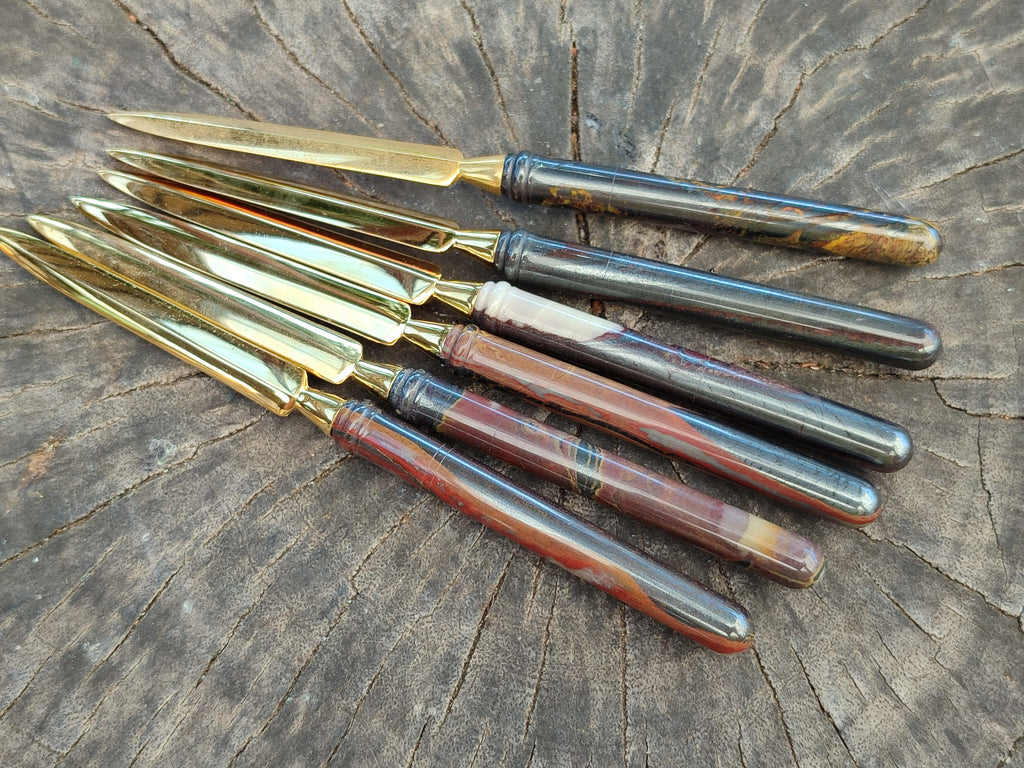 Hand Made Tiger Iron Jasper Letter Openers - sold per item - From Australia - Toprock Gemstones and Minerals 