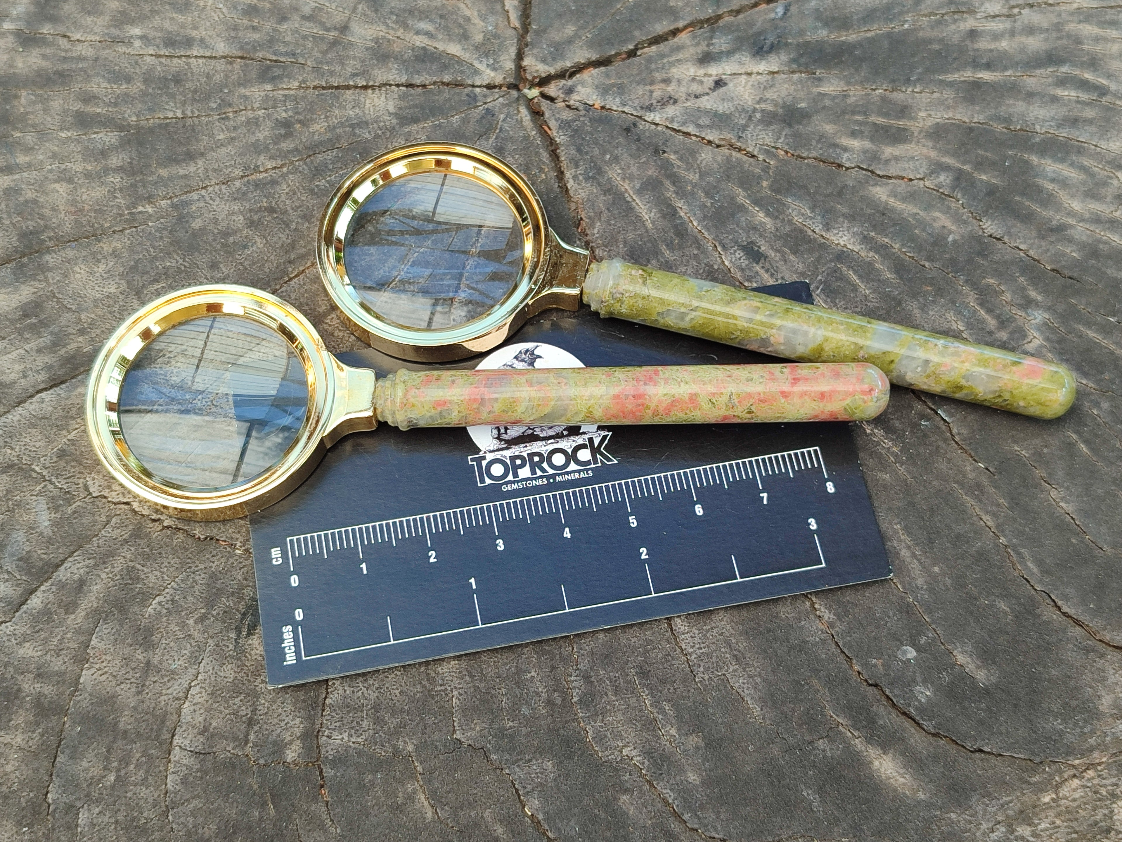 Polished Unakite Magnifying Glasses - Sold Per Item - From South Africa - Toprock Gemstones and Minerals 