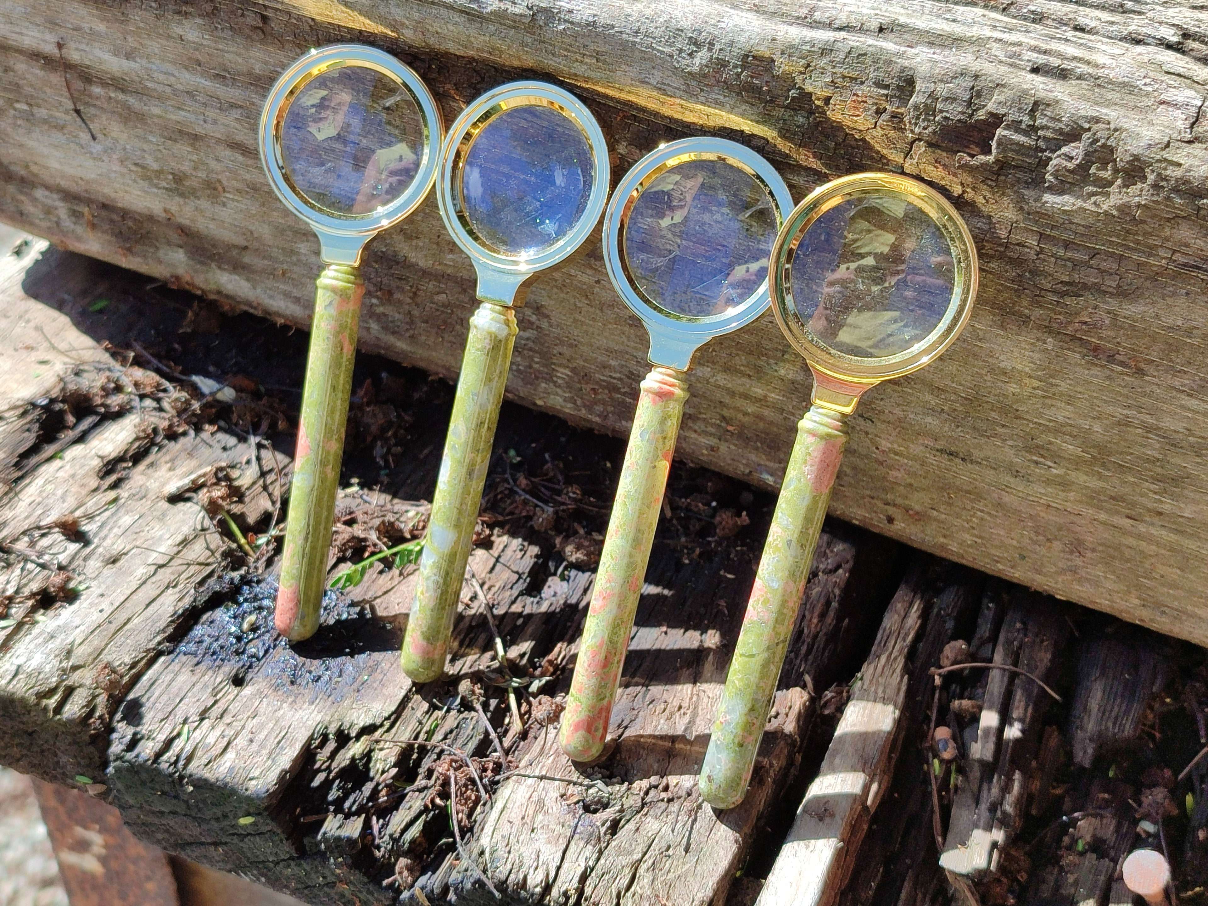 Polished Unakite Magnifying Glasses - Sold Per Item - From South Africa - Toprock Gemstones and Minerals 