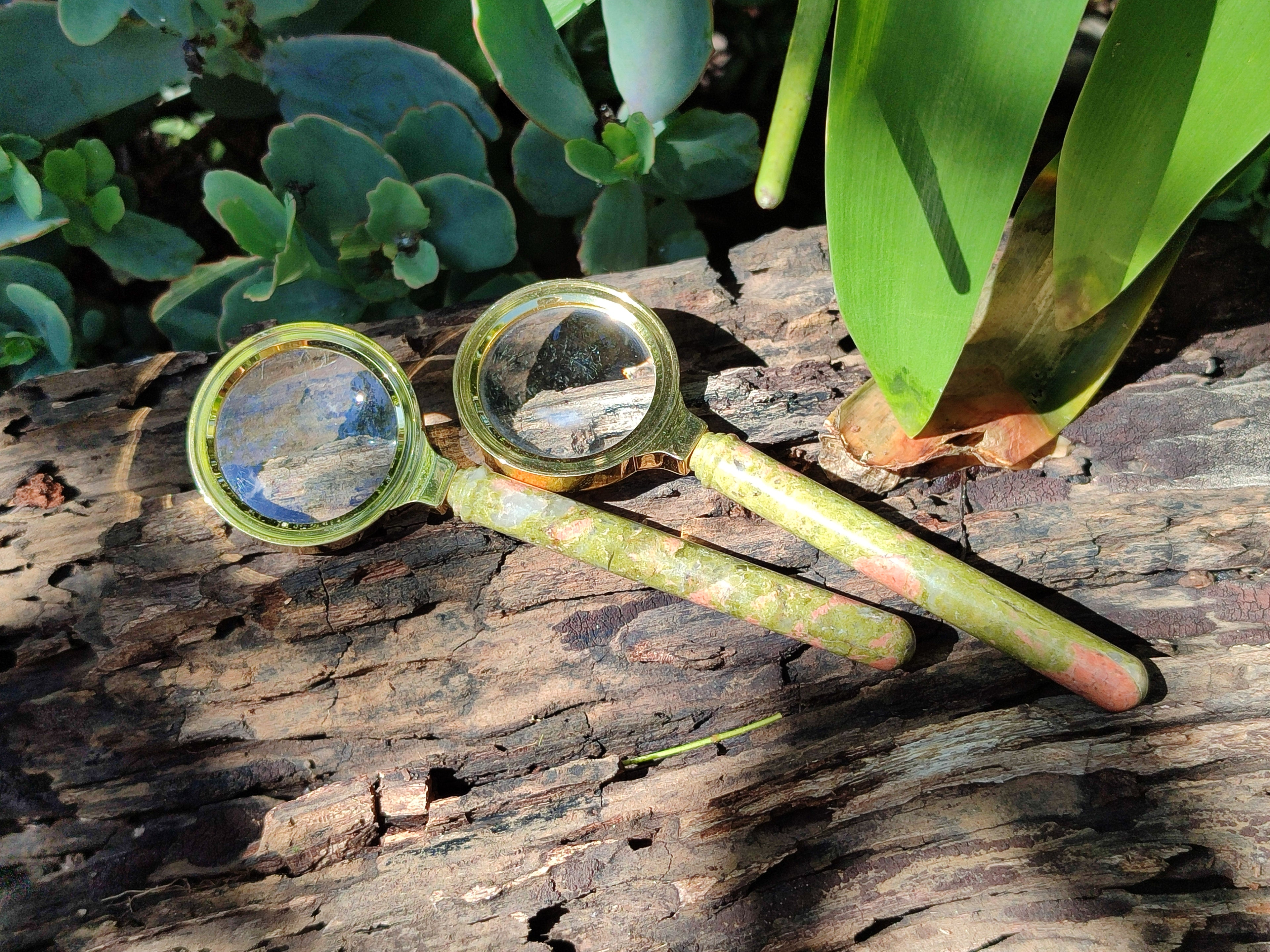 Polished Unakite Magnifying Glasses - Sold Per Item - From South Africa - Toprock Gemstones and Minerals 