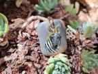 Polished Polychrome Jasper Pendant with Hand Painted Zebras - sold per item - From Madagascar - Toprock Gemstones and Minerals 