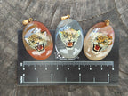 Polished Polychrome Jasper Pendant with Hand Painted Leopard - sold per item - From Madagascar - Toprock Gemstones and Minerals 