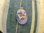 Polished Polychrome Jasper Pendant with Hand Painted Leopard - sold per item - From Madagascar - Toprock Gemstones and Minerals 