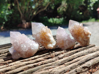 Natural Amethyst Spirit Quartz Clusters x 20 From Boekenhouthoek, South Africa - Toprock Gemstones and Minerals 