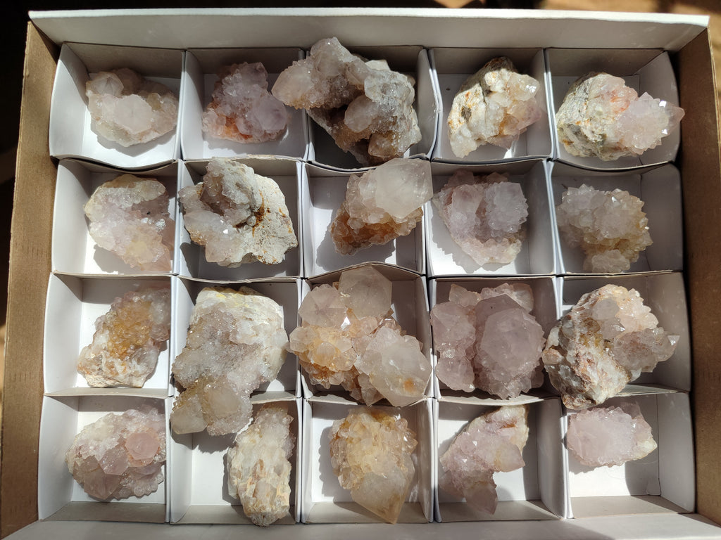 Natural Amethyst Spirit Quartz Clusters x 20 From Boekenhouthoek, South Africa - Toprock Gemstones and Minerals 