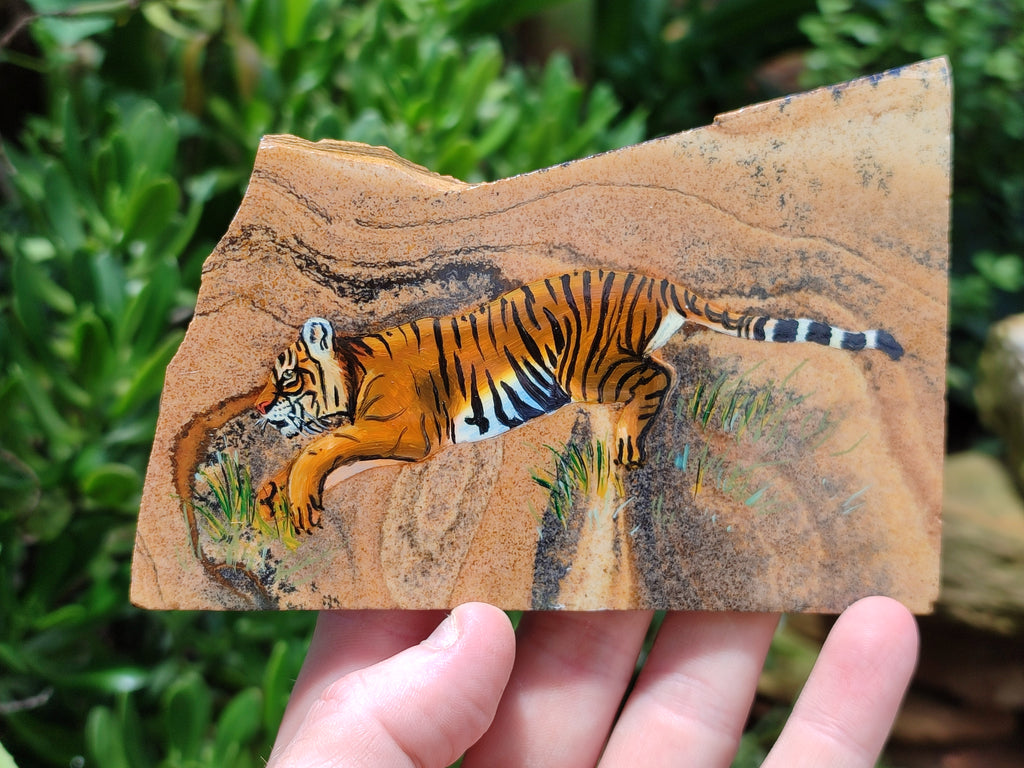 Hand Made Animal Decoupage Stone Slabs x 5 From Southern Africa - Toprock Gemstones and Minerals 