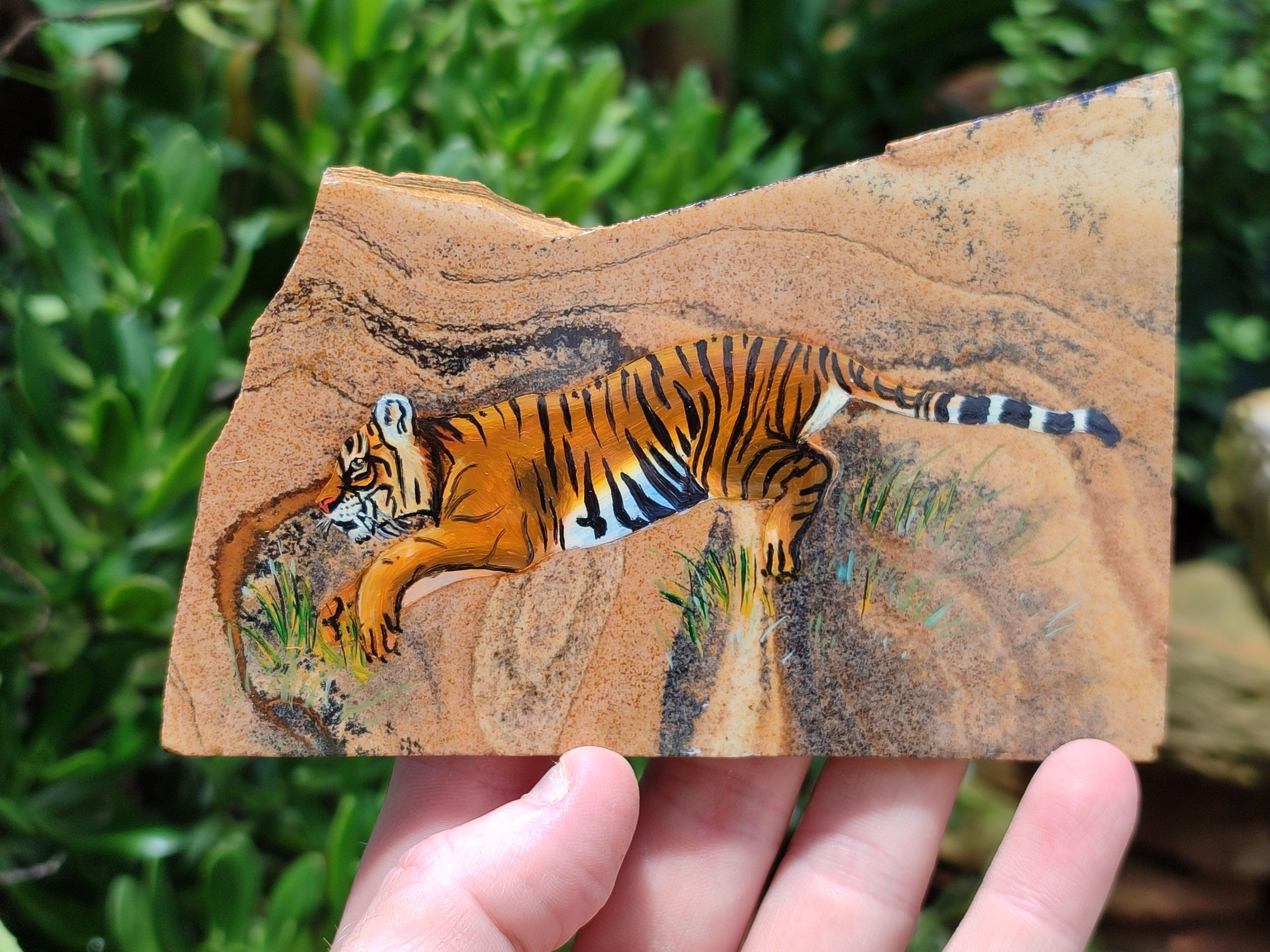 Hand Made Animal Decoupage Stone Slabs x 5 From Southern Africa - Toprock Gemstones and Minerals 
