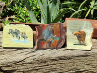 Hand Made Animal Decoupage Stone Slabs x 5 From Southern Africa