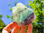 Polished On One Side Watermelon Fluorite x 6 From Uis, Namibia - Toprock Gemstones and Minerals 