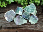 Polished On One Side Watermelon Fluorite x 6 From Uis, Namibia - Toprock Gemstones and Minerals 