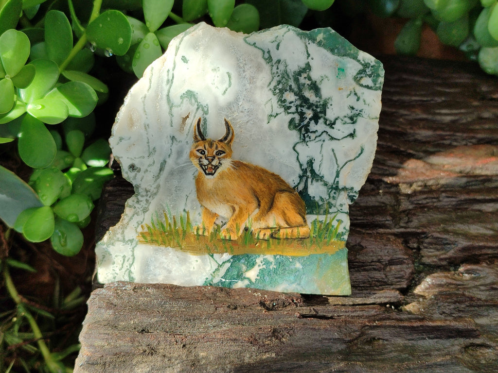 Hand Made Caracal Decoupage Stone Slabs x 8 From Southern Africa - Toprock Gemstones and Minerals 