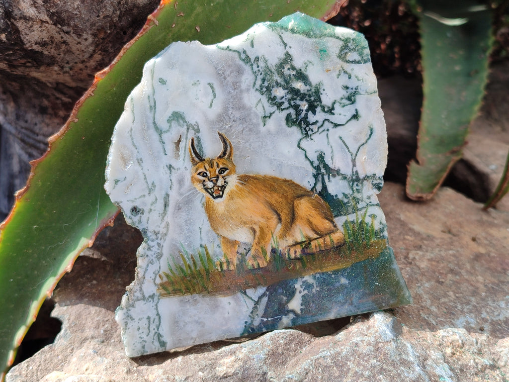 Hand Made Caracal Decoupage Stone Slabs x 8 From Southern Africa - Toprock Gemstones and Minerals 