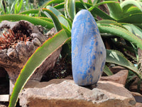 Polished Blue Spinel Spotted Quartz Standing Free Form x 1 From Madagascar - Toprock Gemstones and Minerals 