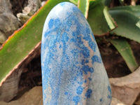 Polished Blue Spinel Spotted Quartz Standing Free Form x 1 From Madagascar - Toprock Gemstones and Minerals 