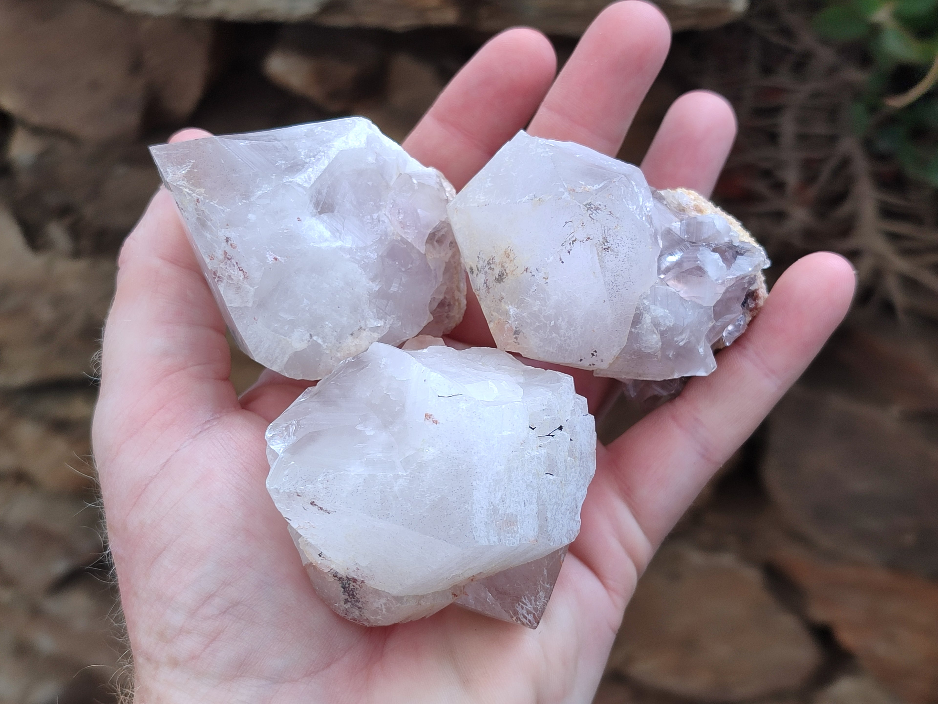 Natural Hematoid Quartz Crystals x 12 From Madagascar - Toprock Gemstones and Minerals 
