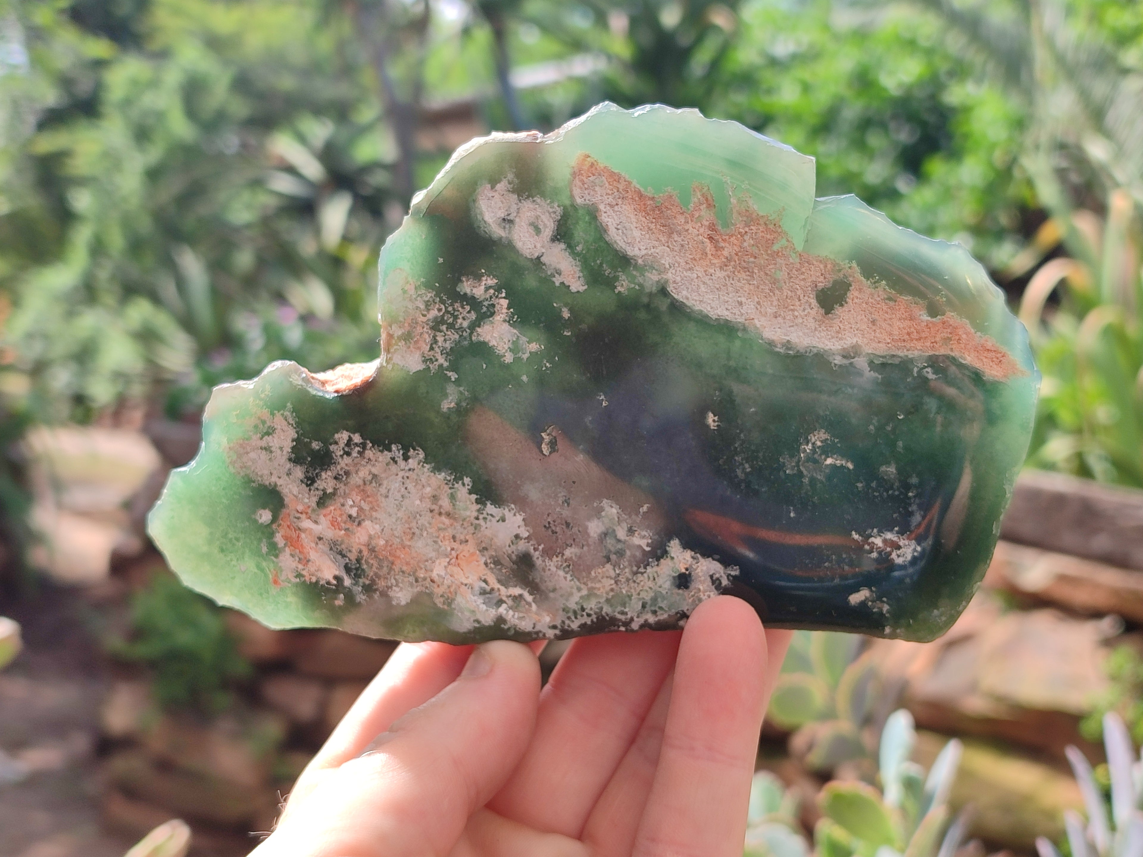 Polished On One Side Emerald Mtorolite Plates x 4 From Mutorashanga, Zimbabwe - Toprock Gemstones and Minerals 