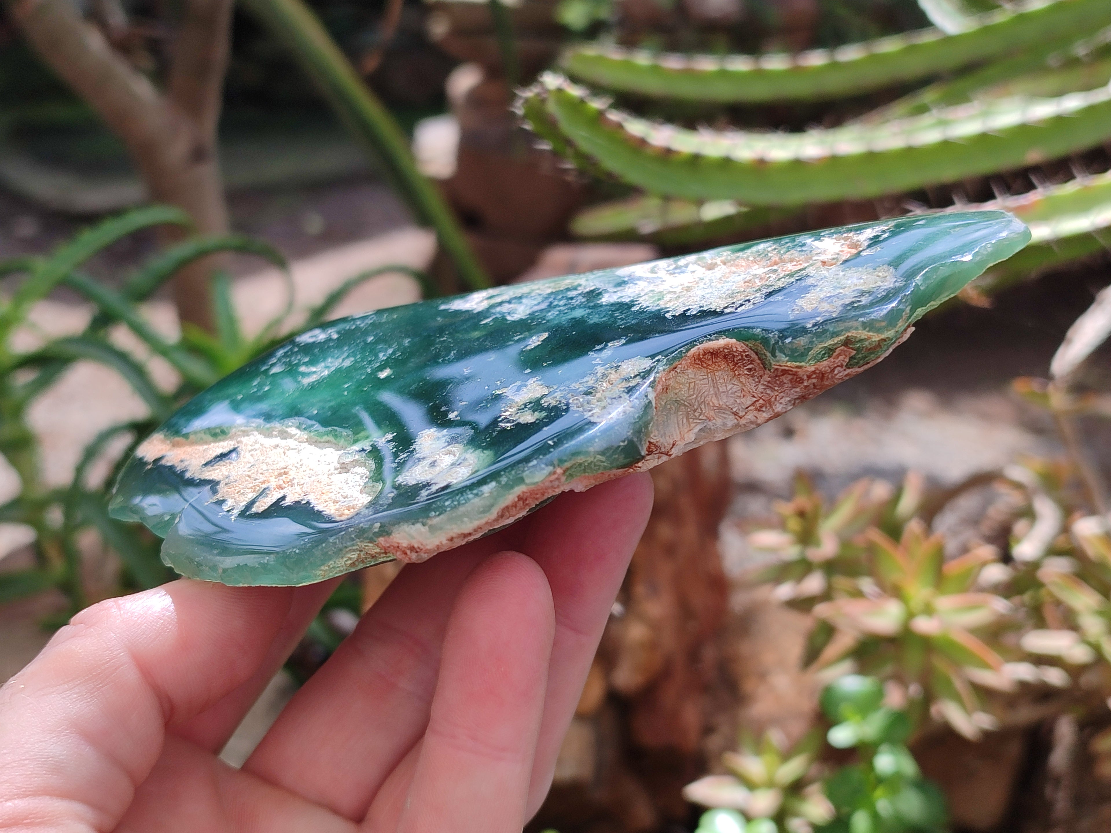 Polished On One Side Emerald Mtorolite Plates x 4 From Mutorashanga, Zimbabwe - Toprock Gemstones and Minerals 