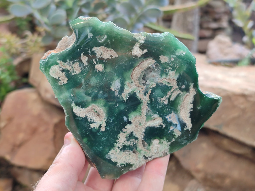 Polished On One Side Emerald Mtorolite Plates x 4 From Mutorashanga, Zimbabwe - Toprock Gemstones and Minerals 