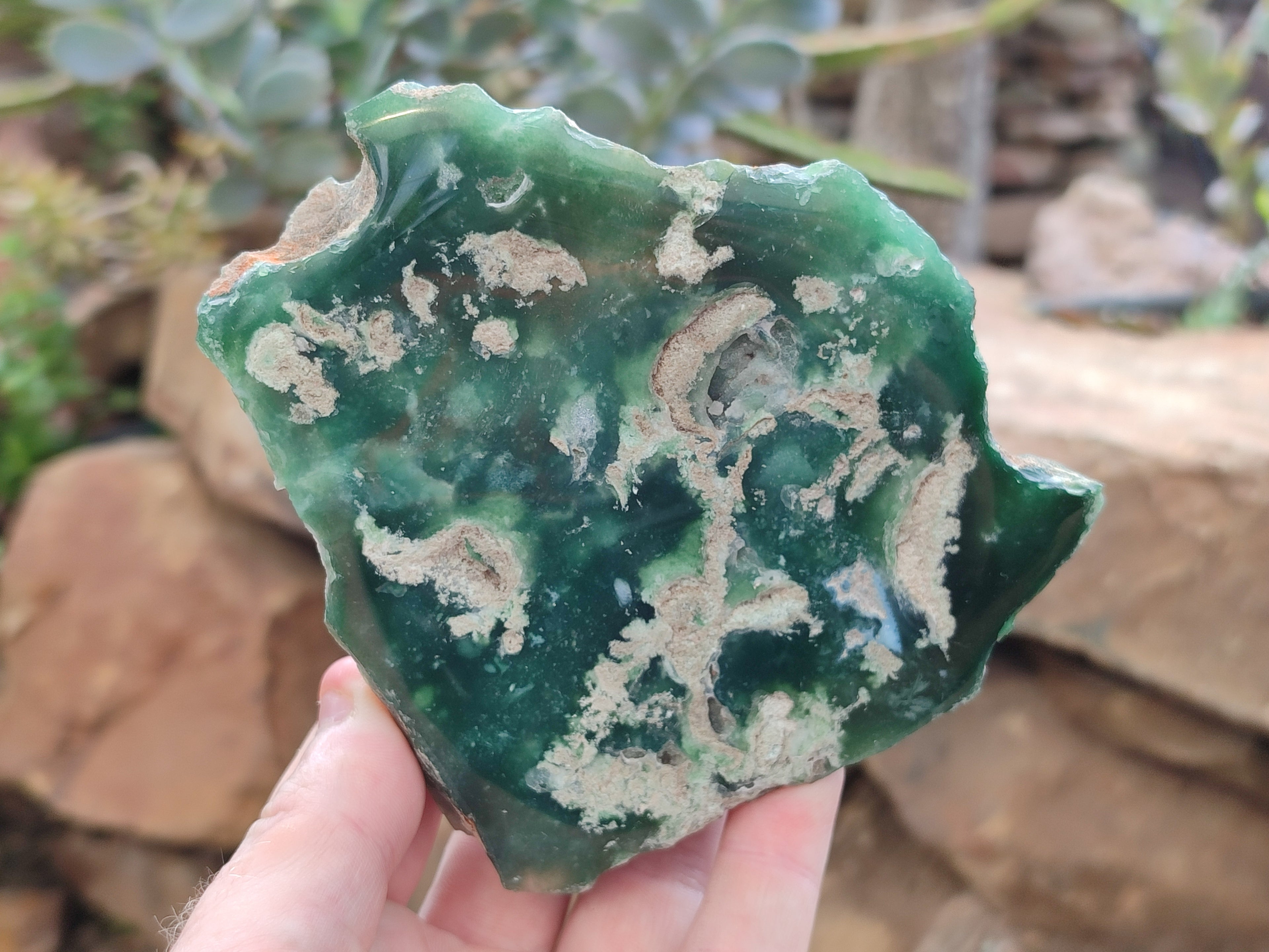 Polished On One Side Emerald Mtorolite Plates x 4 From Mutorashanga, Zimbabwe - Toprock Gemstones and Minerals 