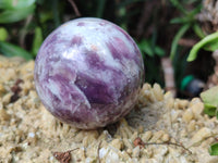 Polished Lepidolite with Pink Rubellite Spheres x 6 From Ambatondrazaka, Madagascar - Toprock Gemstones and Minerals 