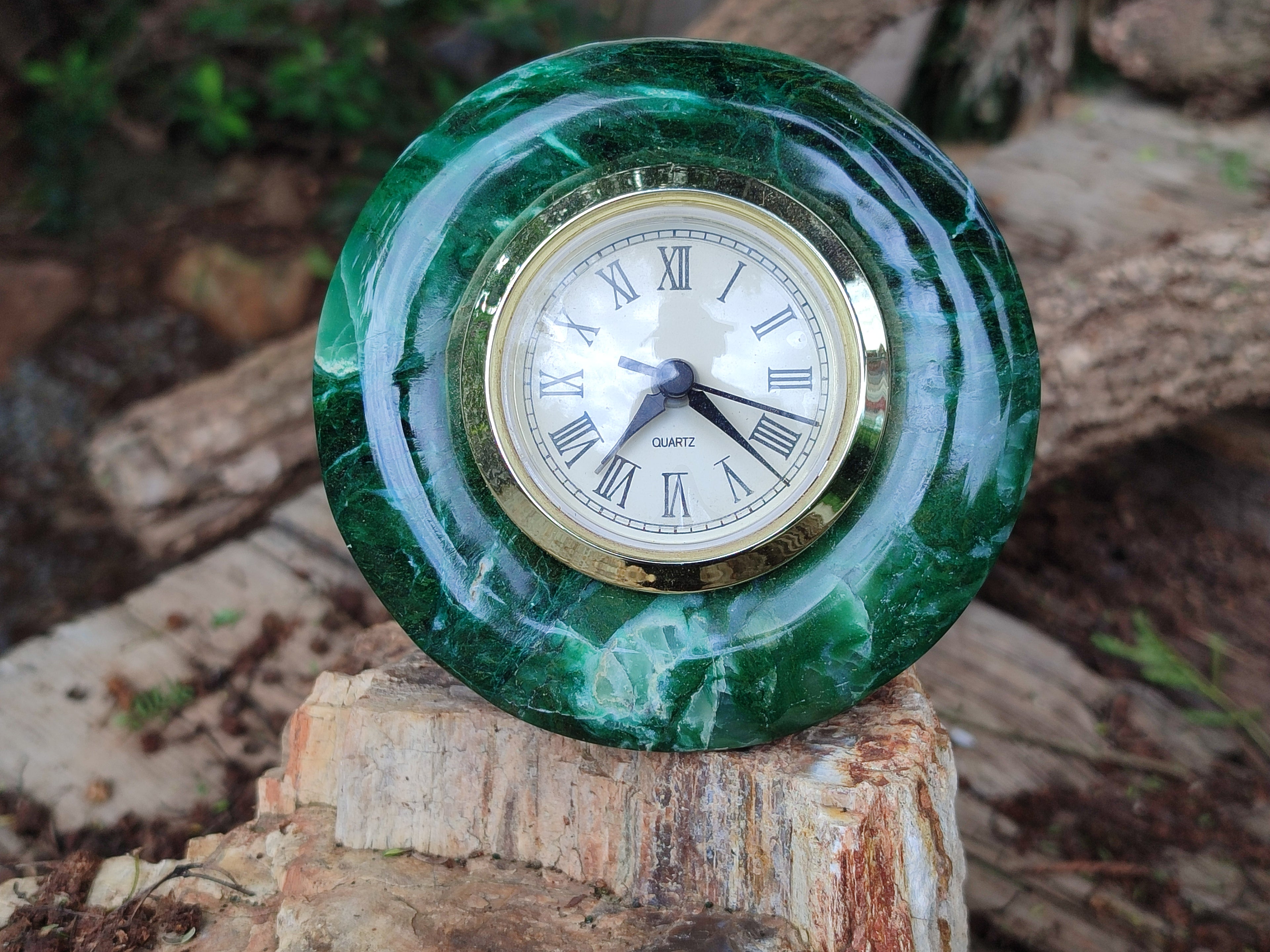Hand Made Stone Alarm Clocks x 3 From China - Toprock Gemstones and Minerals 