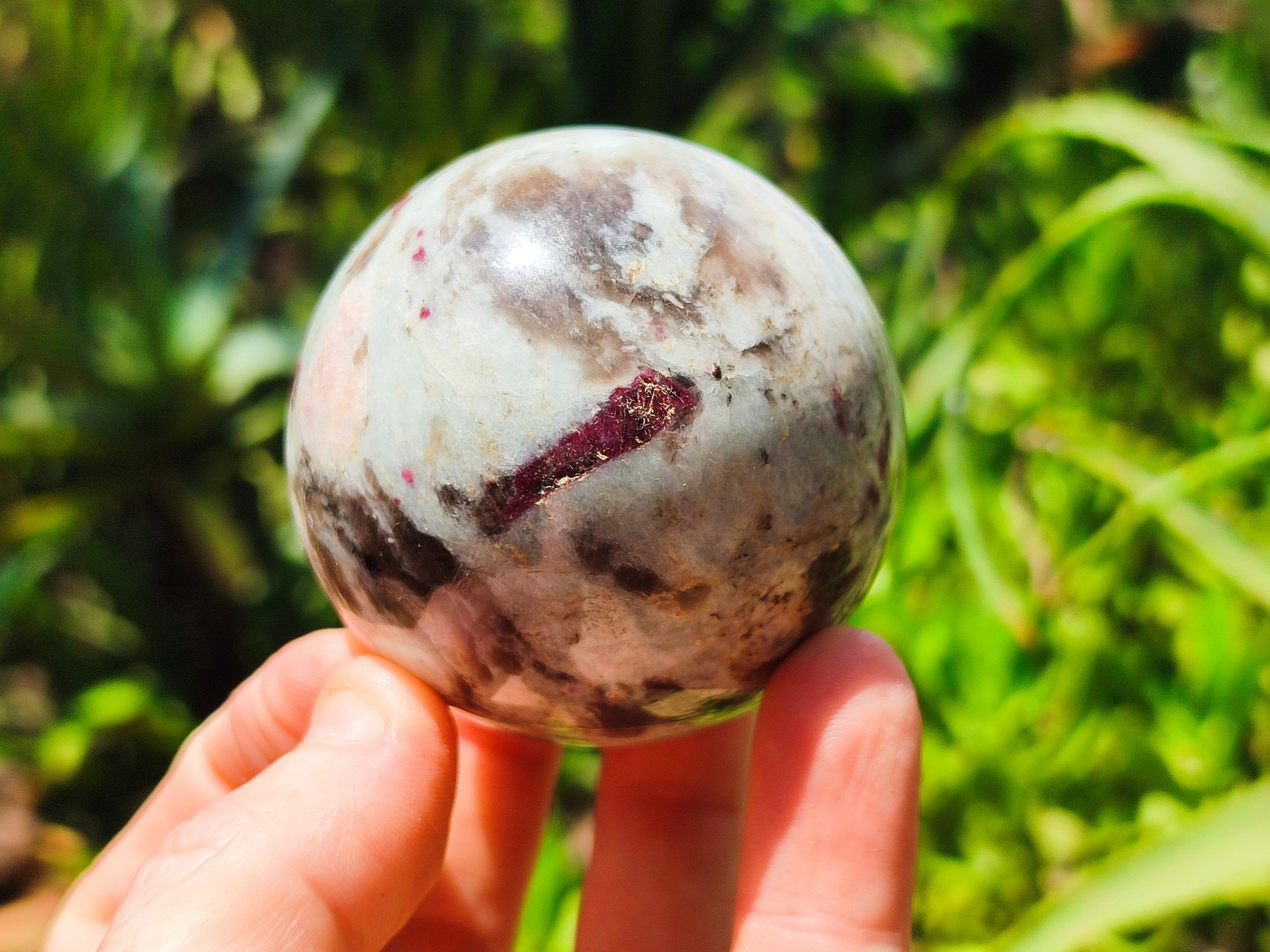 Polished Rubellite Pink Tourmaline Spheres x 4 From Ambatondrazaka, Madagascar - Toprock Gemstones and Minerals 