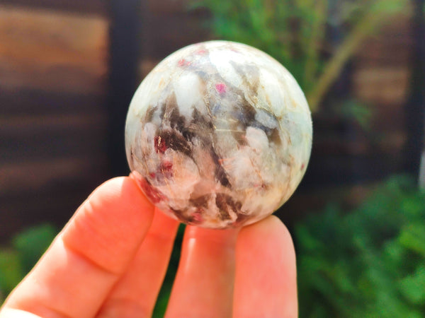 Polished Rubellite Pink Tourmaline Spheres x 4 From Ambatondrazaka, Madagascar - Toprock Gemstones and Minerals 