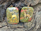 Polished Unakite Pendant with Hand Painted Kudu - Sold Per Item - From South Africa - Toprock Gemstones and Minerals 