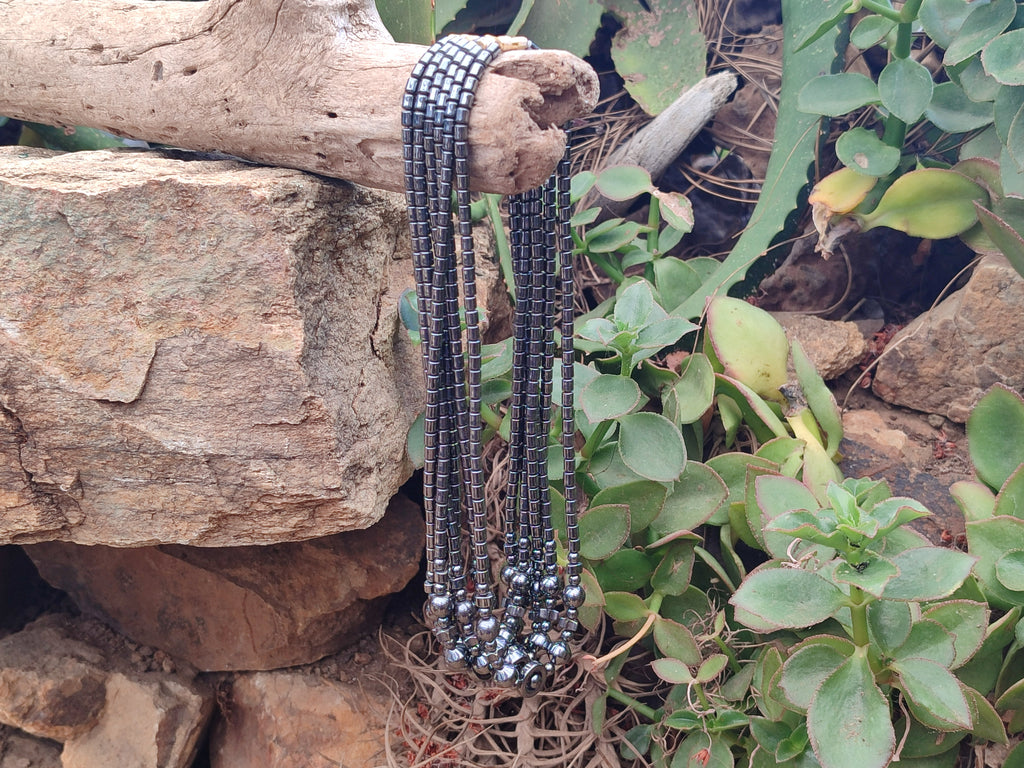 Polished Hematite Mixed Bead Choker - Sold Per Item - From Southern Africa - Toprock Gemstones and Minerals 