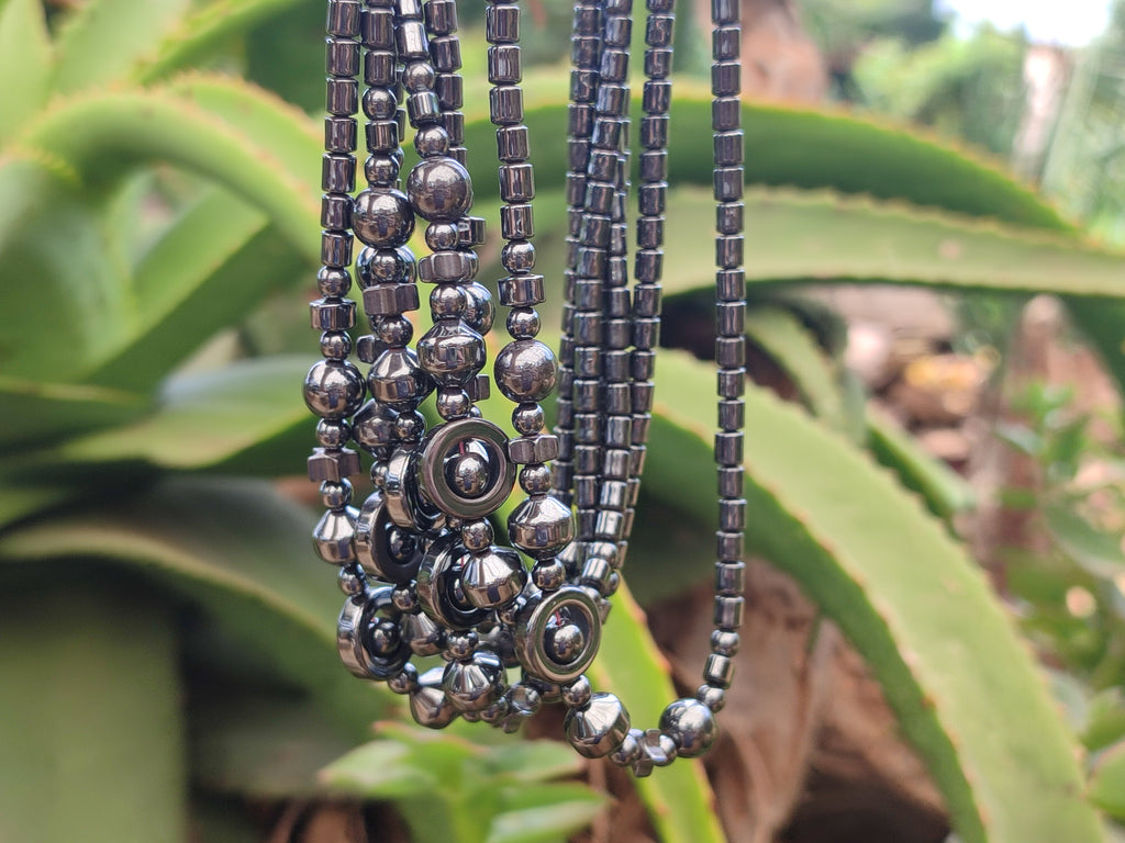 Polished Hematite Mixed Bead Choker - Sold Per Item - From Southern Africa - Toprock Gemstones and Minerals 