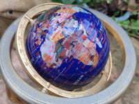 Polished Mixed Gemstone World Globe x 1 From China - Toprock Gemstones and Minerals 
