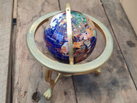 Polished Mixed Gemstone World Globe x 1 From China - Toprock Gemstones and Minerals 