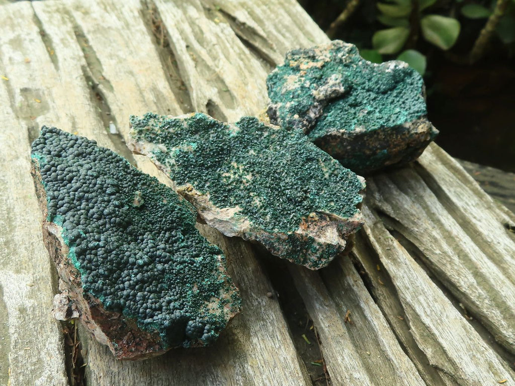Natural Botryoidal Malachite Specimens x 6 From Congo - Toprock Gemstones and Minerals 