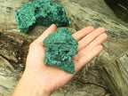 Natural Silky Malachite Specimens x 2 From Kasompe, Congo - Toprock Gemstones and Minerals 