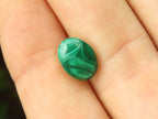 Hand Made Flower Malachite Oval Stud Earrings - Sold Per Pair - From Congo - Toprock Gemstones and Minerals 