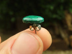 Hand Made Flower Malachite Oval Stud Earrings - Sold Per Pair - From Congo - Toprock Gemstones and Minerals 