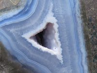 Polished Blue Lace Agate Standing Free Form x 1 From Malawi - Toprock Gemstones and Minerals 