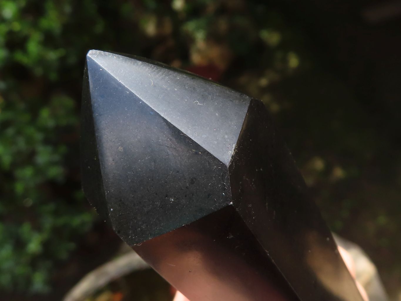 Polished Black Basalt Double Terminated Points x 4 From Madagascar - Toprock Gemstones and Minerals 