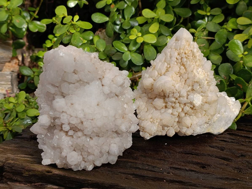 Natural Candle Quartz Clusters x 2 From Madagascar - Toprock Gemstones and Minerals 