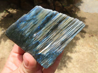 Polished On One Side Labradorite x 6 From Madagascar - Toprock Gemstones and Minerals 