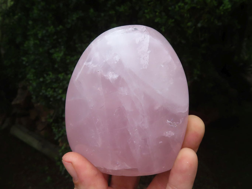 Polished Rose Quartz Standing Free Forms x 3 From Madagascar - Toprock Gemstones and Minerals 