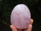 Polished Rose Quartz Standing Free Forms x 3 From Madagascar - Toprock Gemstones and Minerals 