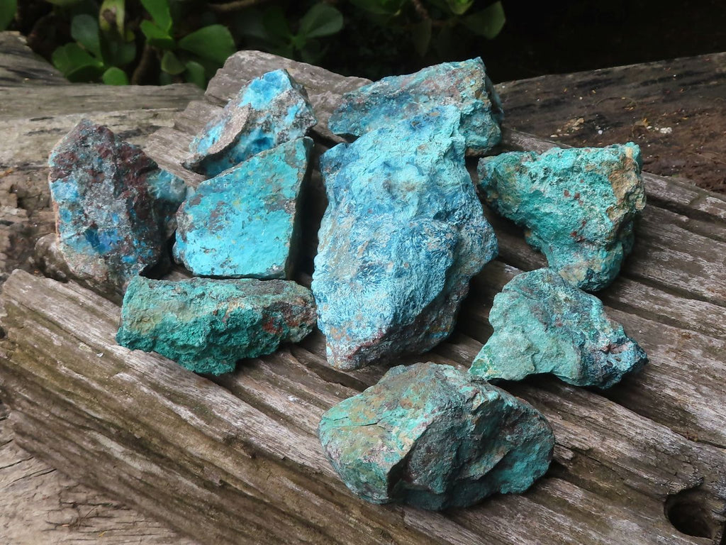 Natural Shattuckite with Chrysocolla & Malachite x 9 from Kaokoveld, Namibia - Toprock Gemstones and Minerals 