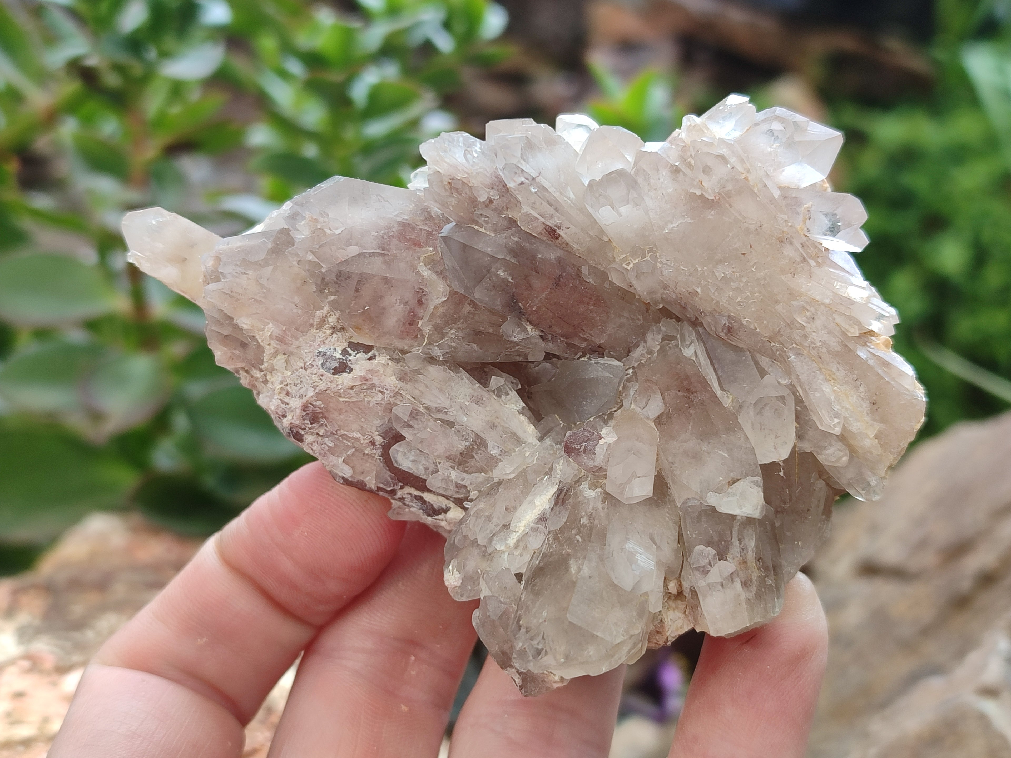 Natural Red Hematoid Quartz Clusters x 6 From Karoi, Zimbabwe - Toprock Gemstones and Minerals 