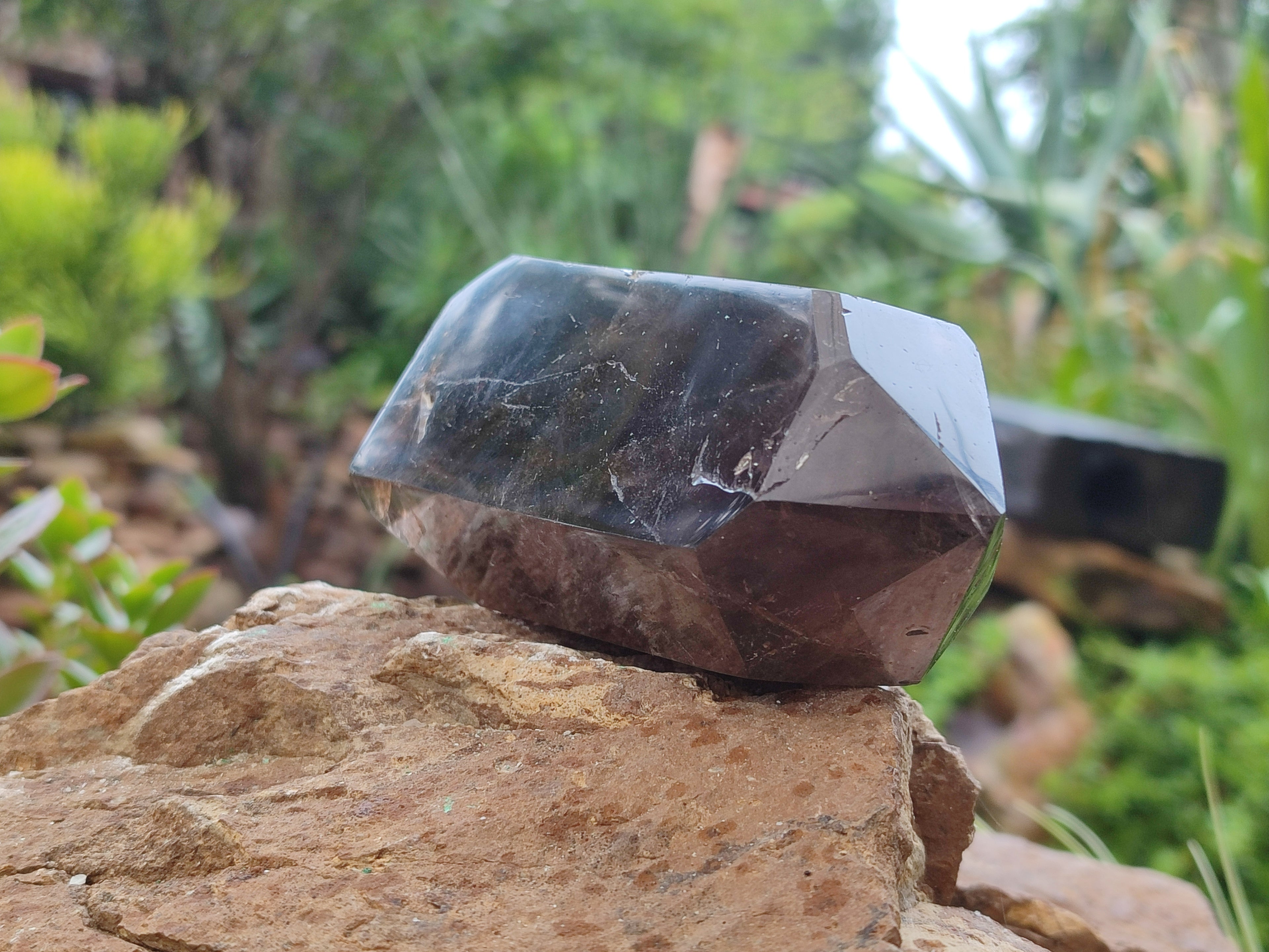 Polished Smokey Quartz Crystals x 2 From Madagascar - Toprock Gemstones and Minerals 