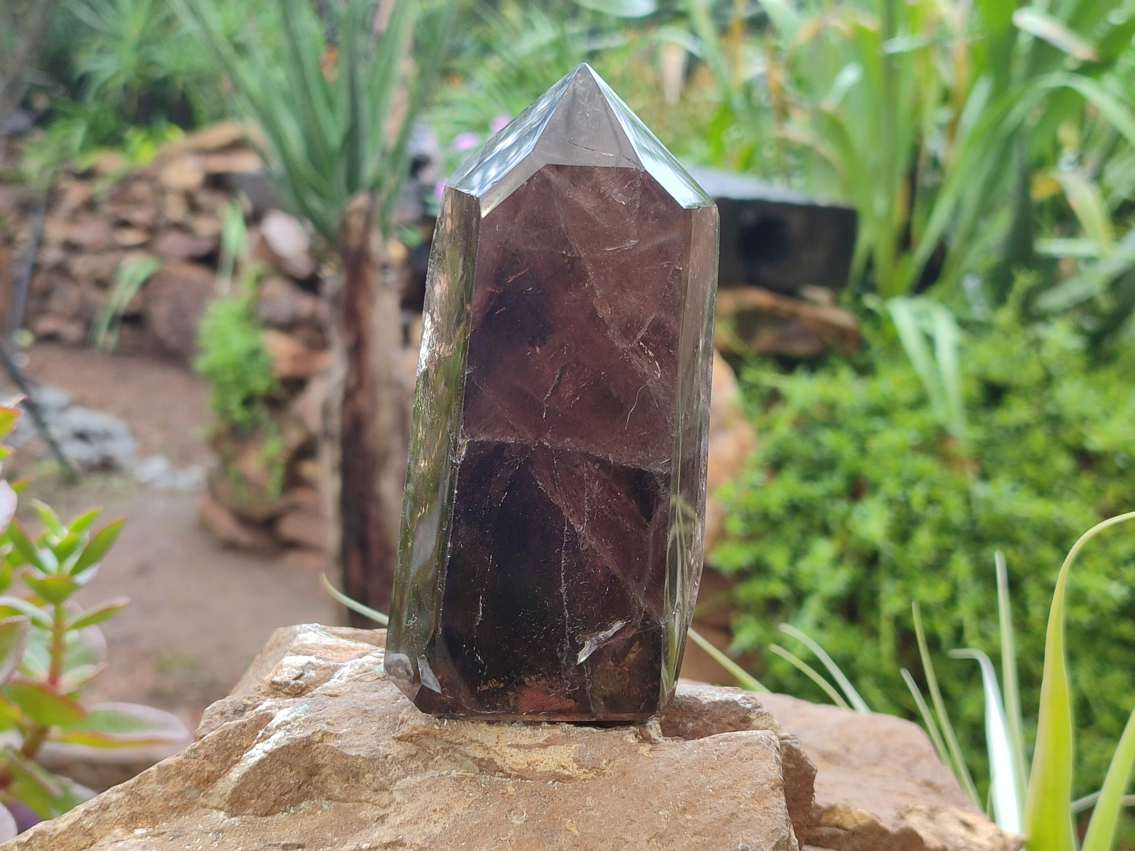 Polished Smokey Quartz Crystals x 2 From Madagascar - Toprock Gemstones and Minerals 