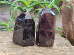 Polished Smokey Quartz Crystals x 2 From Madagascar - Toprock Gemstones and Minerals 