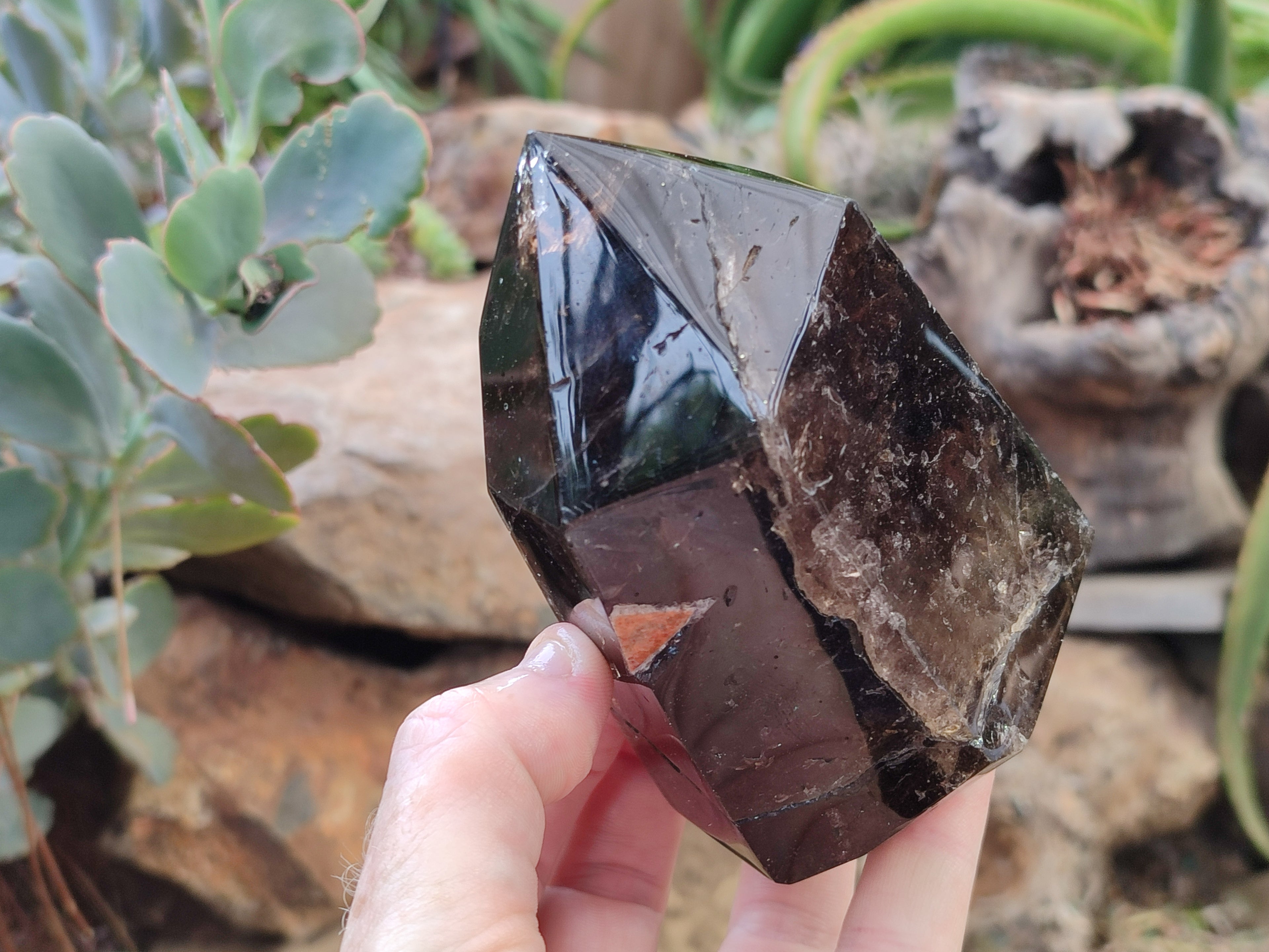 Polished Smokey Quartz Crystals x 2 From Madagascar - Toprock Gemstones and Minerals 