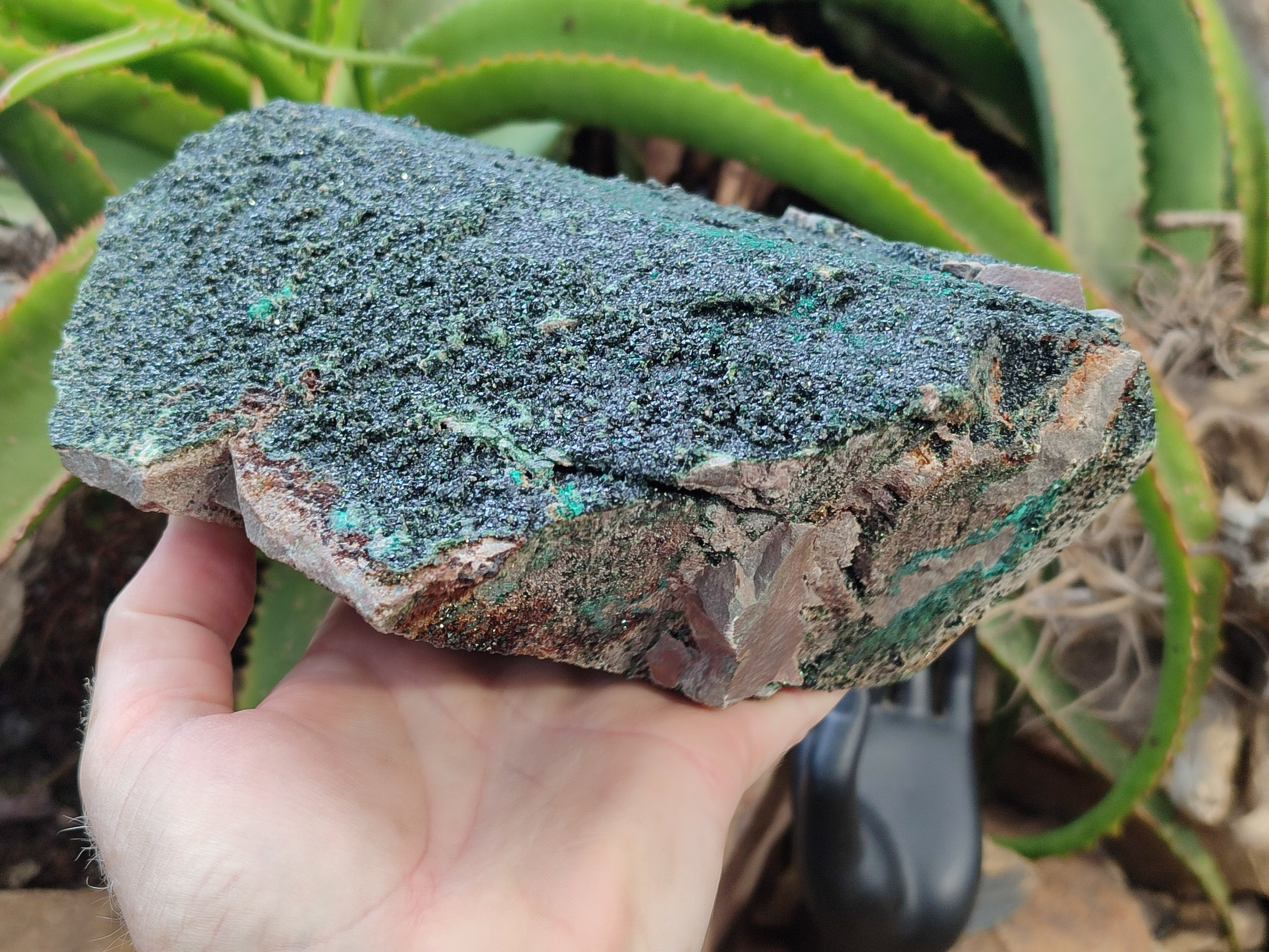 Natural Libethenite Crystals On Dolomite Matrix Specimen x 1 From Shituru, Congo - Toprock Gemstones and Minerals 